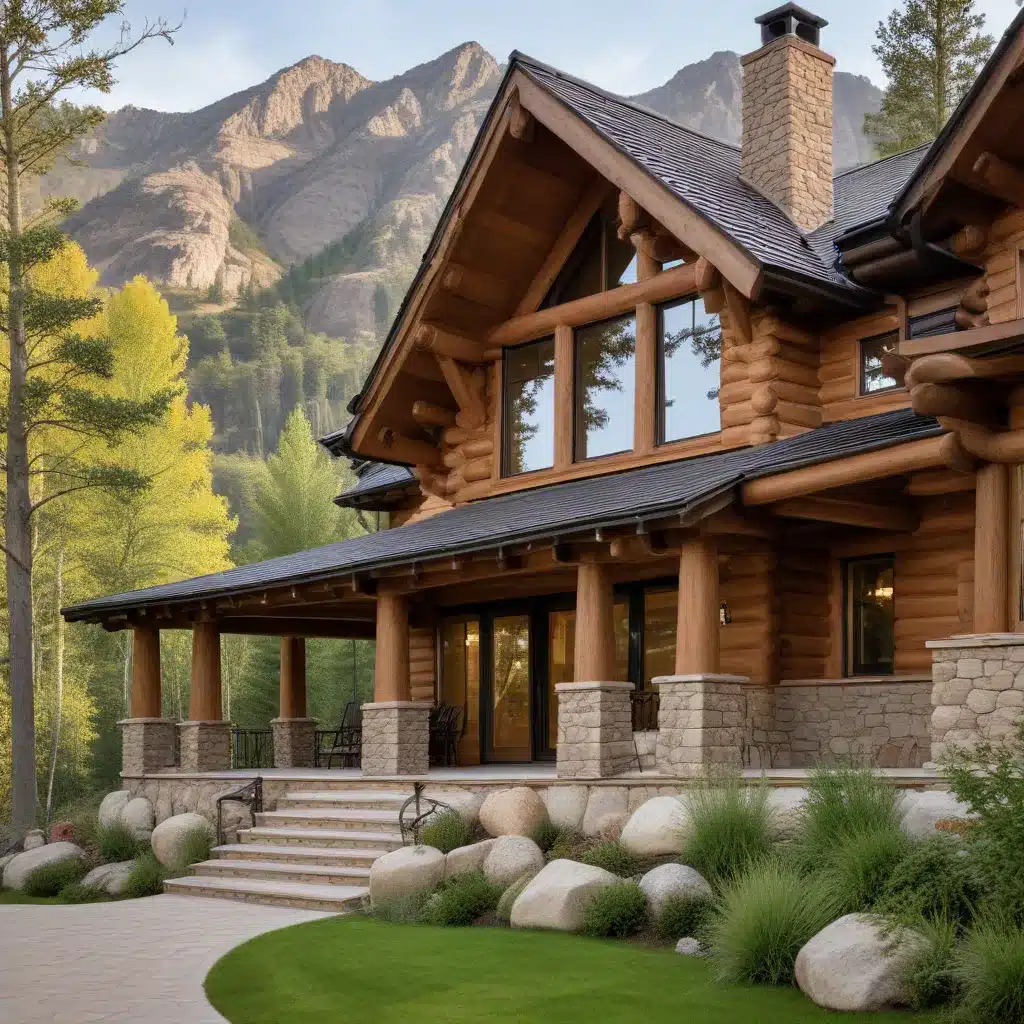 Blending Log Home Architecture with Mountainous Backdrops