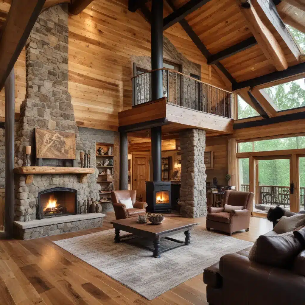 Blending Modern Amenities with Rustic Log Home Aesthetics