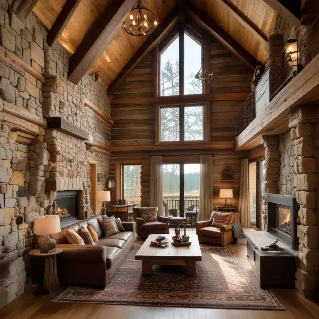 Blending Modern Comforts with Rustic Log Cabin Aesthetics