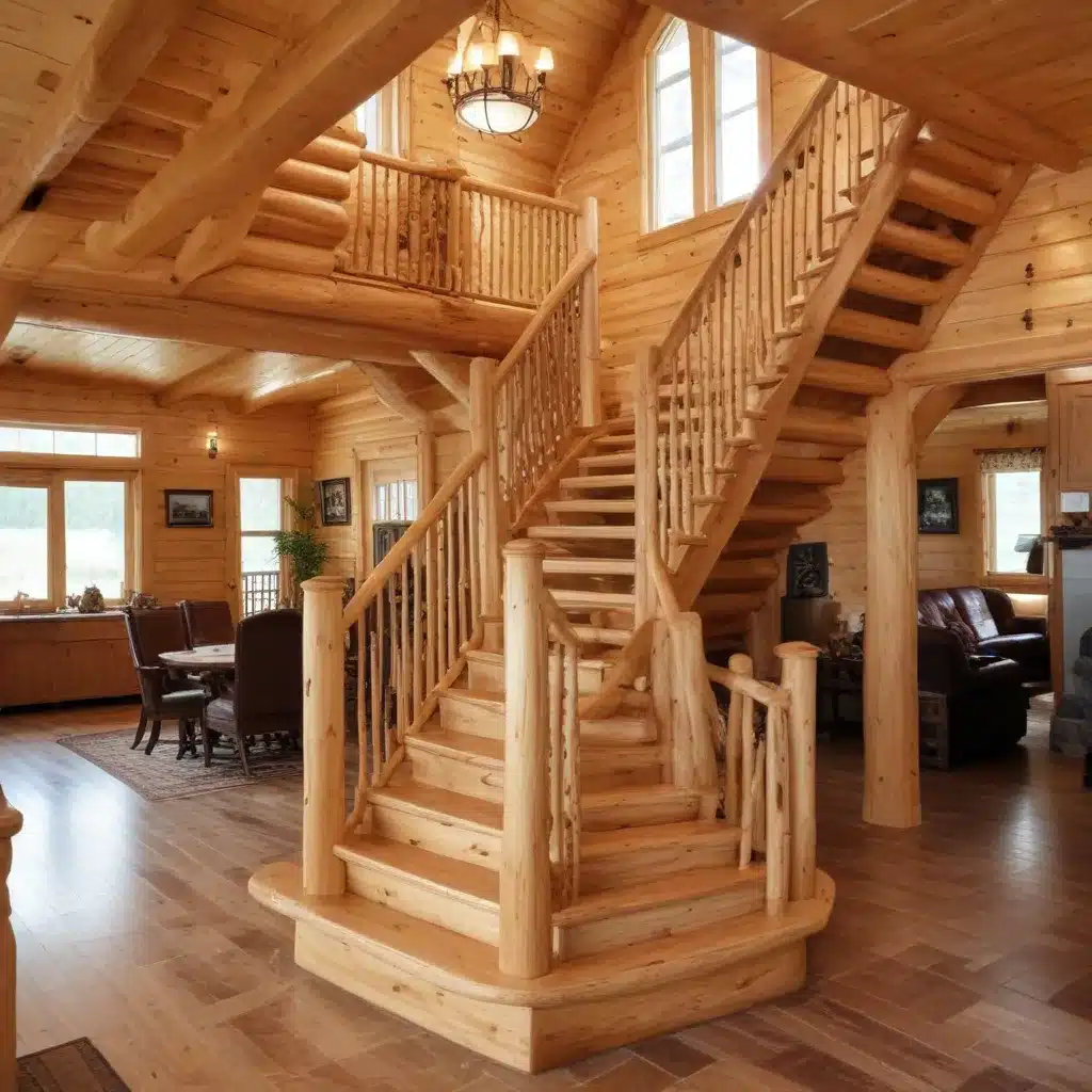 Crafting Customized Log Home Staircases