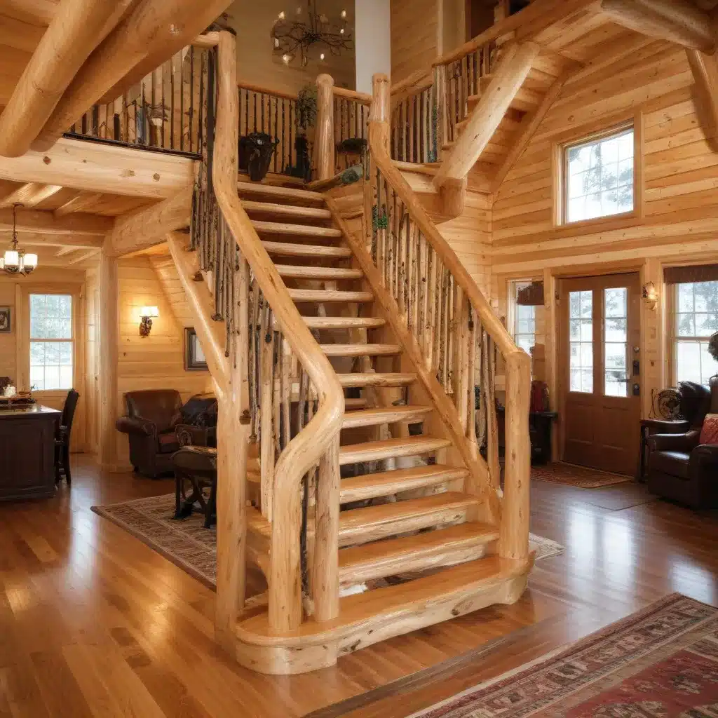 Crafting Unique Log Home Staircases and Lofts