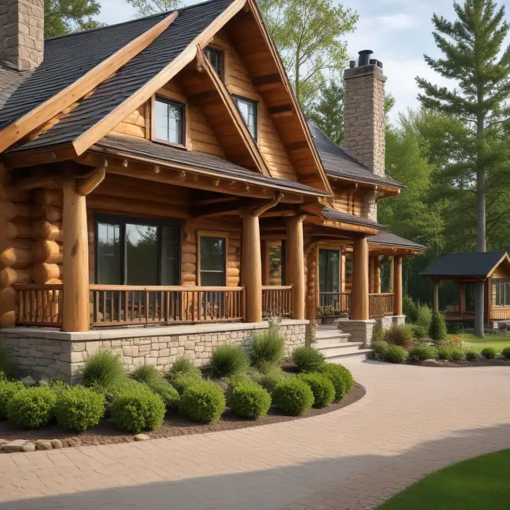 Enhancing Curb Appeal through Carefully Curated Log Home Landscaping