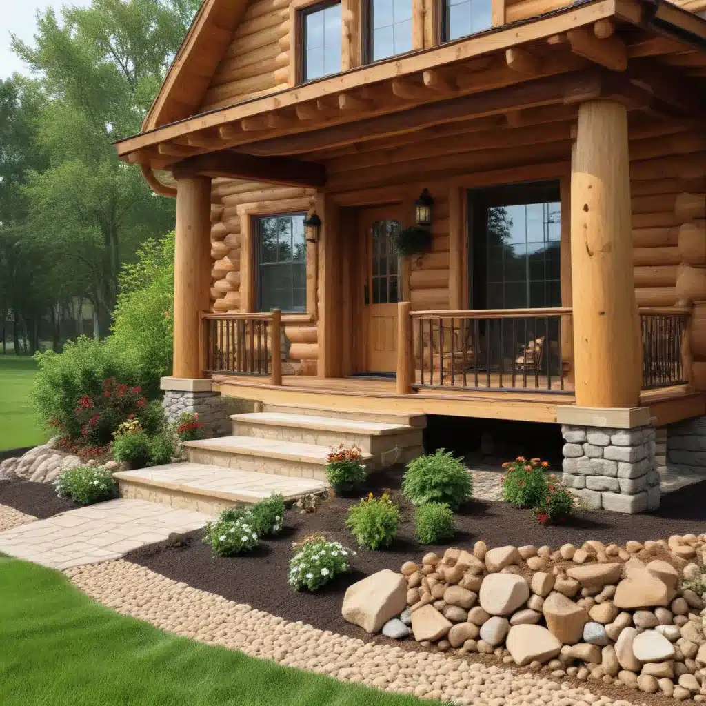 Enhancing Curb Appeal with Thoughtful Log Home Landscaping