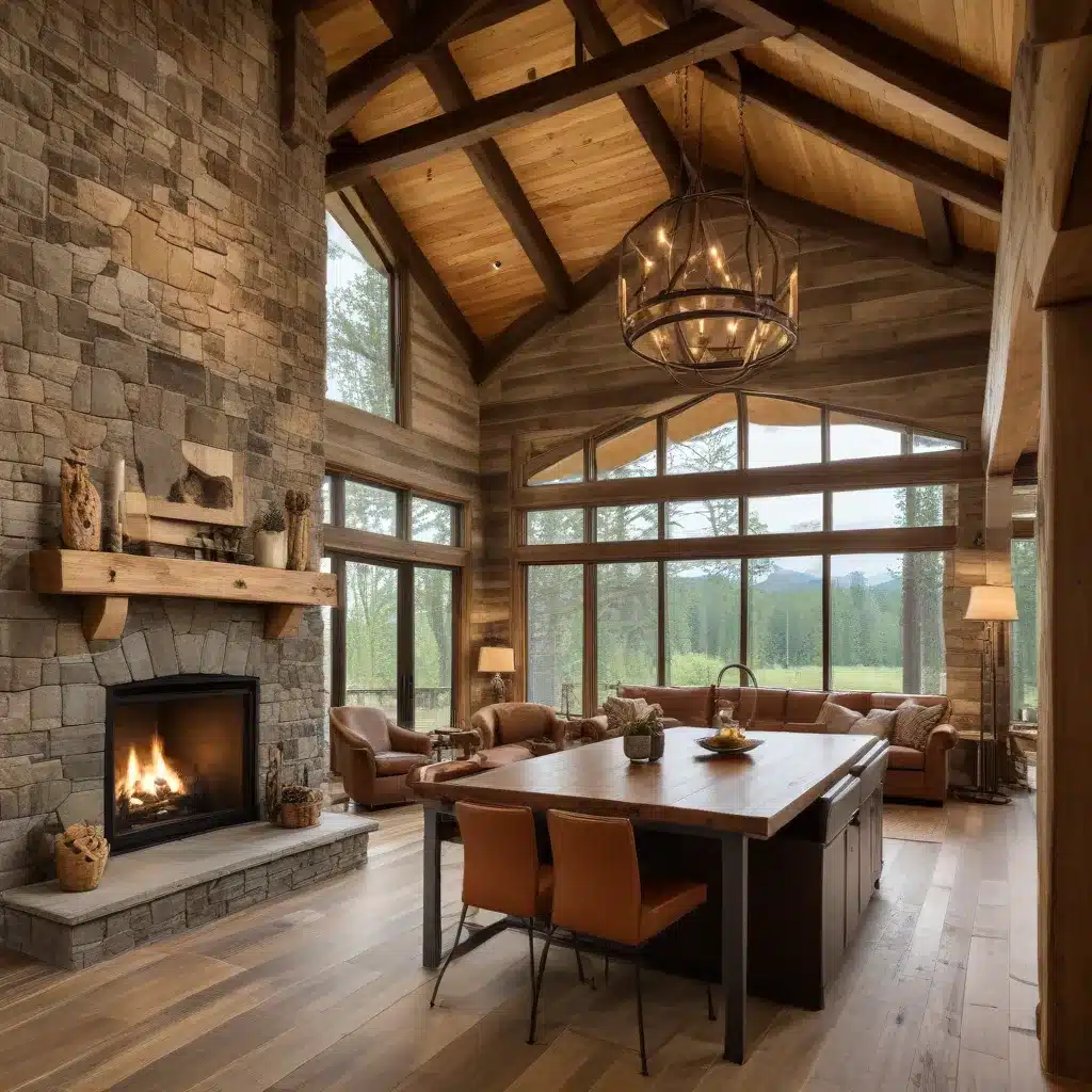 Rustic Refinement Harmonized: Blending Cabin Aesthetics and Contemporary Design