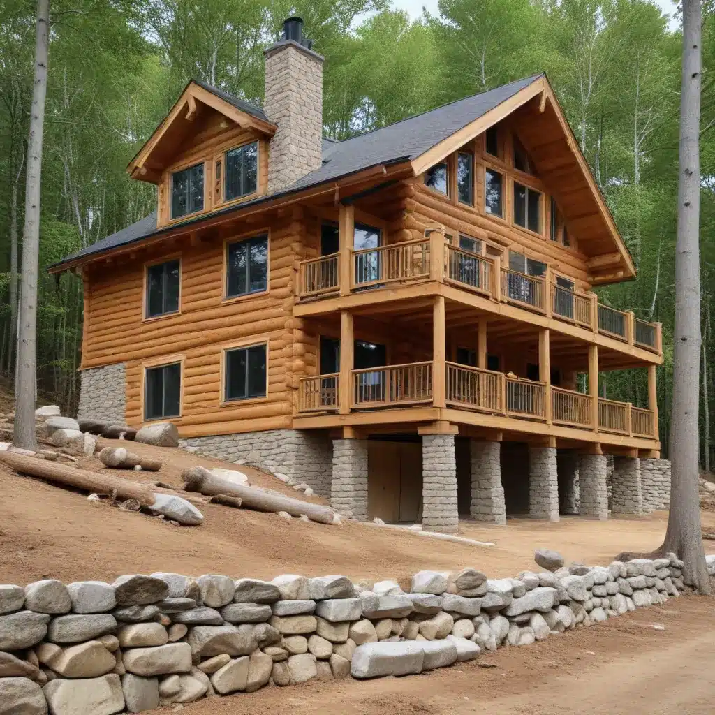 Selecting Appropriate Log Home Foundation Systems for Sloped Sites